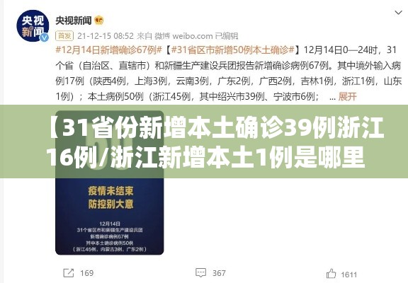 【31省份新增本土确诊39例浙江16例/浙江新增本土1例是哪里的】 【31省份新增本土确诊39例浙江16例/浙江新增本土1例是哪里的】