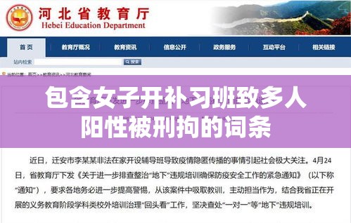 包含女子开补习班致多人阳性被刑拘的词条 包含女子开补习班致多人阳性被刑拘的词条
